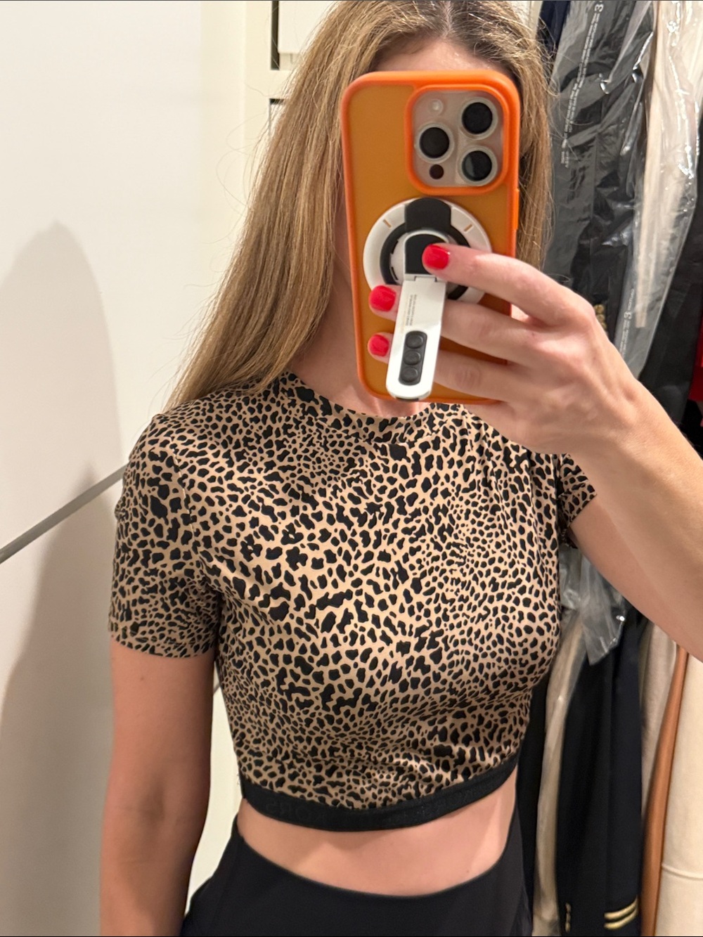 Michael Kors swim crop top Leopard Print Small